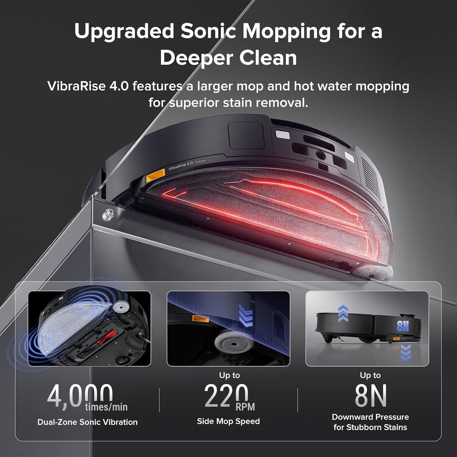 image:imageroborock Saros 20 Sonic Robot Vacuum and Mop 36000Pa Suction 346 in DoubleLayer Threshold Reactive AI 30 Obstacle Recognition 212F Hot Water Wash ZeroTangling 314 Ultra Slim BlackBlack02