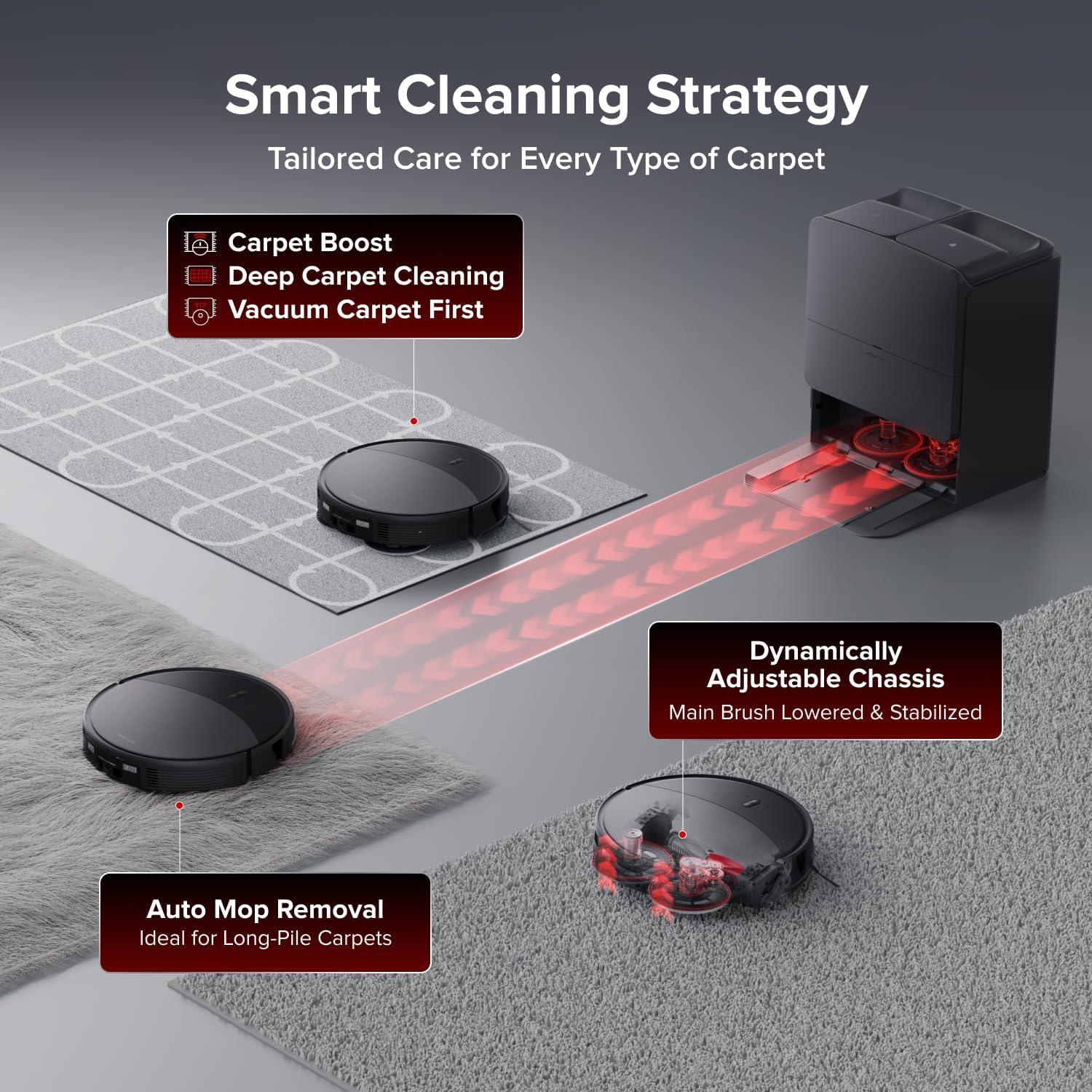 image:imageroborock Saros 20 Sonic Robot Vacuum and Mop 36000Pa Suction 346 in DoubleLayer Threshold Reactive AI 30 Obstacle Recognition 212F Hot Water Wash ZeroTangling 314 Ultra Slim BlackBlack01