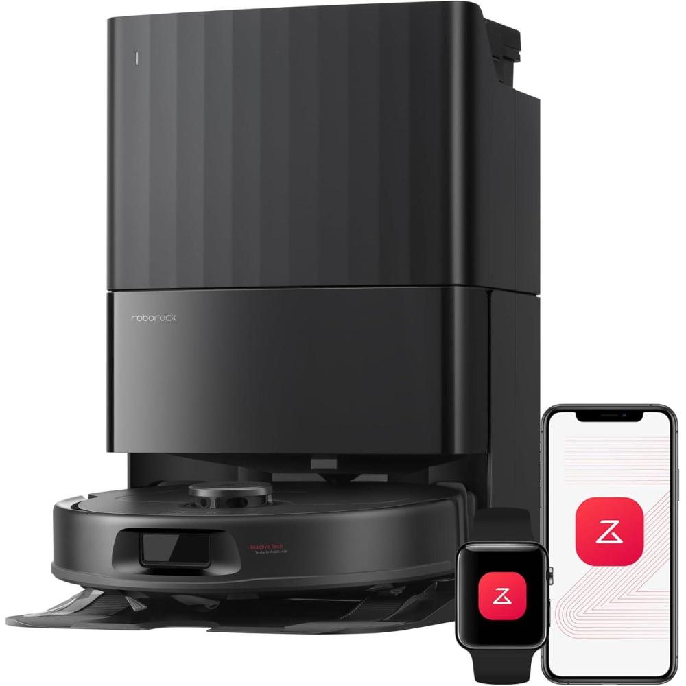 image:imageroborock Qrevo S Pro Robot Vacuum and Mop 18500Pa Suction Multifunctional Dock with 167 Mop SelfCleaning Smart Obstacle Avoidance AntiTangle Brush Liftable Spinning Mop BlackBlack