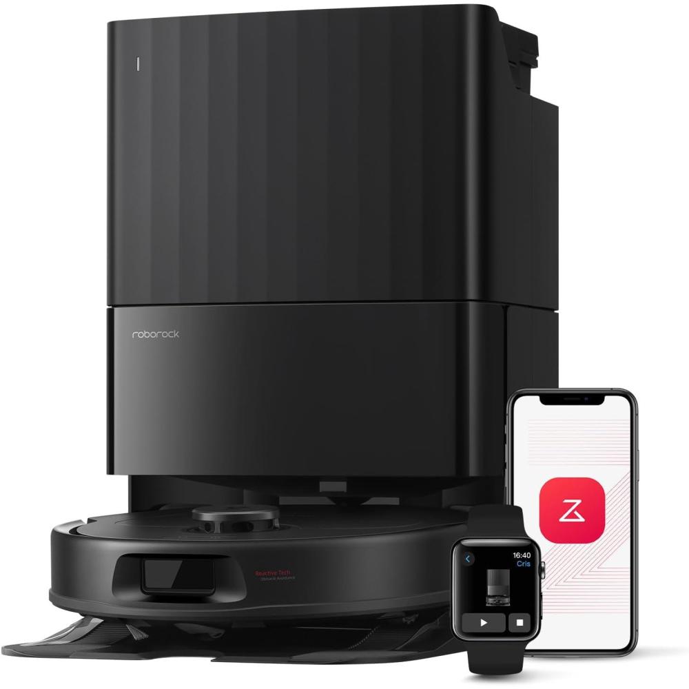 image:imageroborock Qrevo S Pro Robot Vacuum and Mop 18500Pa Suction Multifunctional Dock with 167 Mop SelfCleaning Smart Obstacle Avoidance AntiTangle Brush Liftable Spinning Mop BlackBlack01