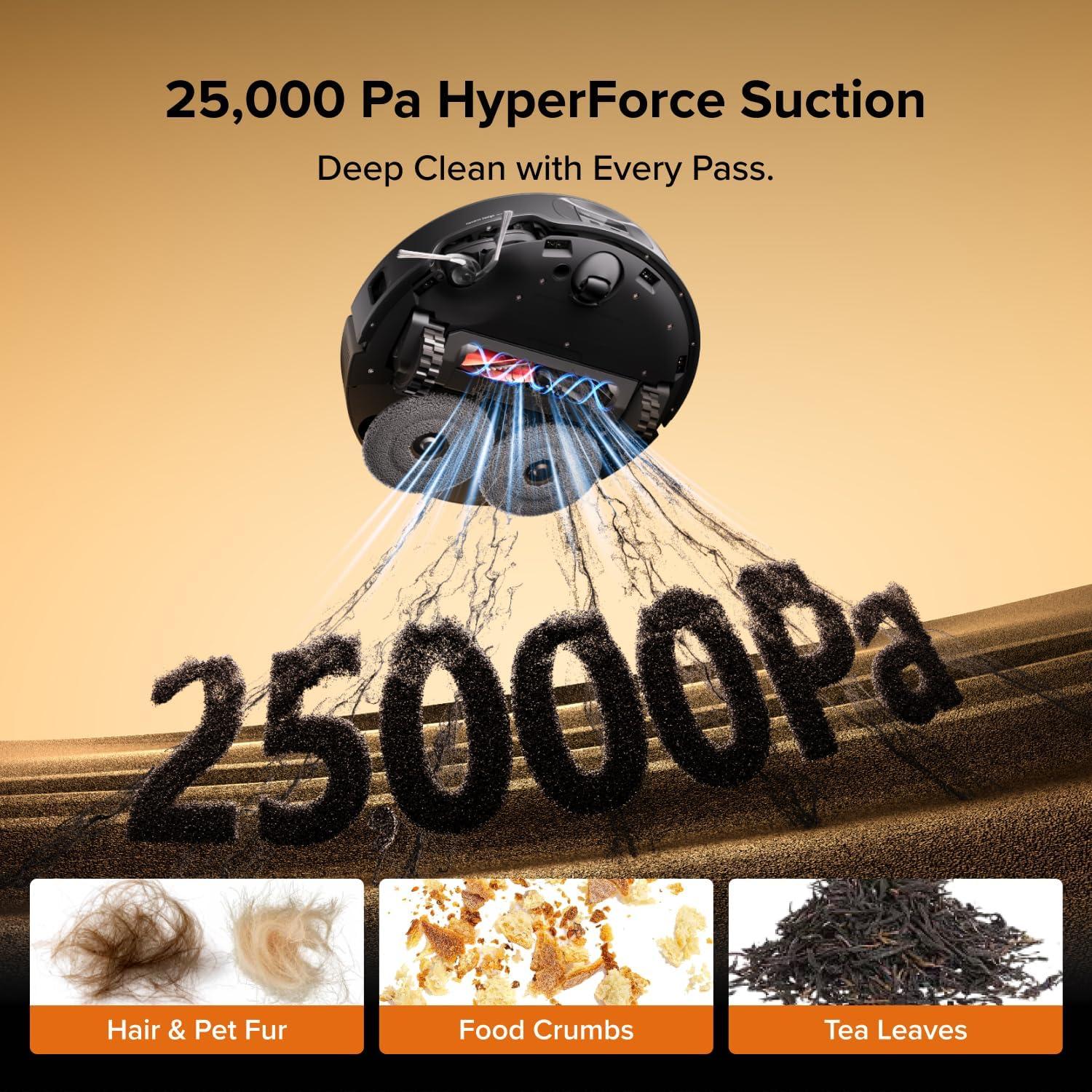 image:imageroborock Qrevo Edge 2 Robot Vacuum and Mop 25000Pa 314 UltraSlim ZeroTangle AI Object Recognition 176 Hot Water Mop Washing amp AutoDrying Carpet amp Pet Hair FlexiArm Edge Cleaning