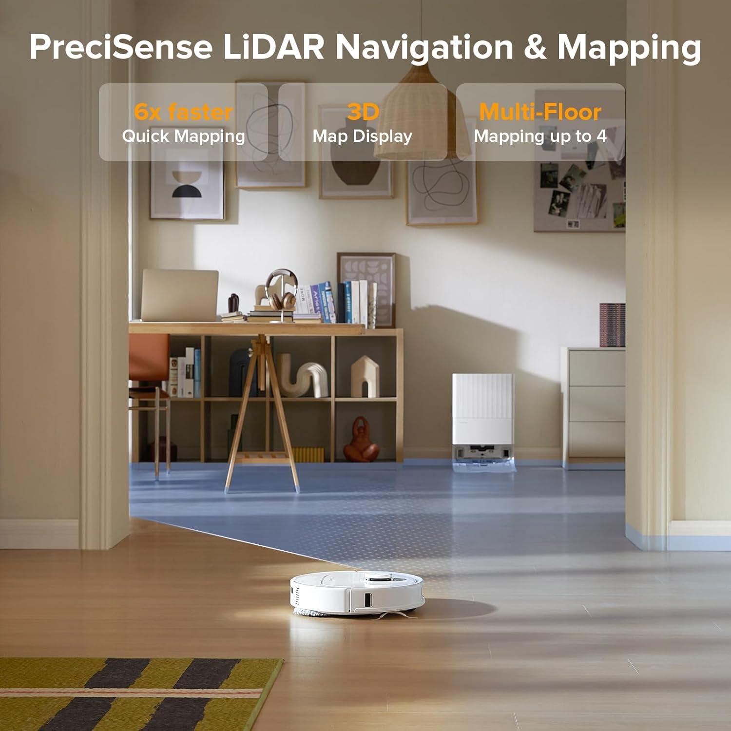 image:imageroborock Qrevo S Pro Robot Vacuum and Mop 18500Pa Suction Multifunctional Dock with 167 Mop SelfCleaning Smart Obstacle Avoidance AntiTangle Brush Liftable Spinning Mop BlackWhite01