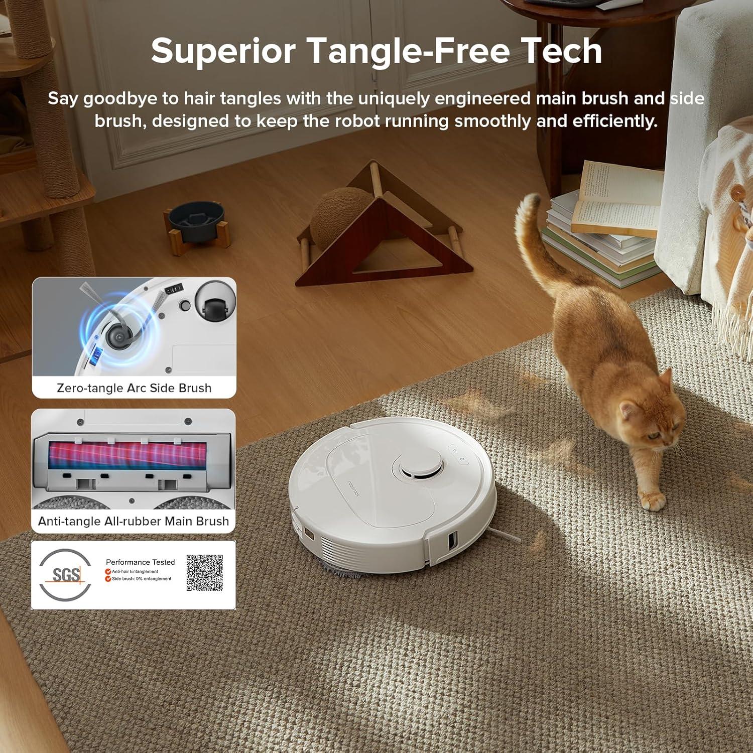 image:imageroborock Qrevo S Pro Robot Vacuum and Mop 18500Pa Suction Multifunctional Dock with 167 Mop SelfCleaning Smart Obstacle Avoidance AntiTangle Brush Liftable Spinning Mop BlackWhite01