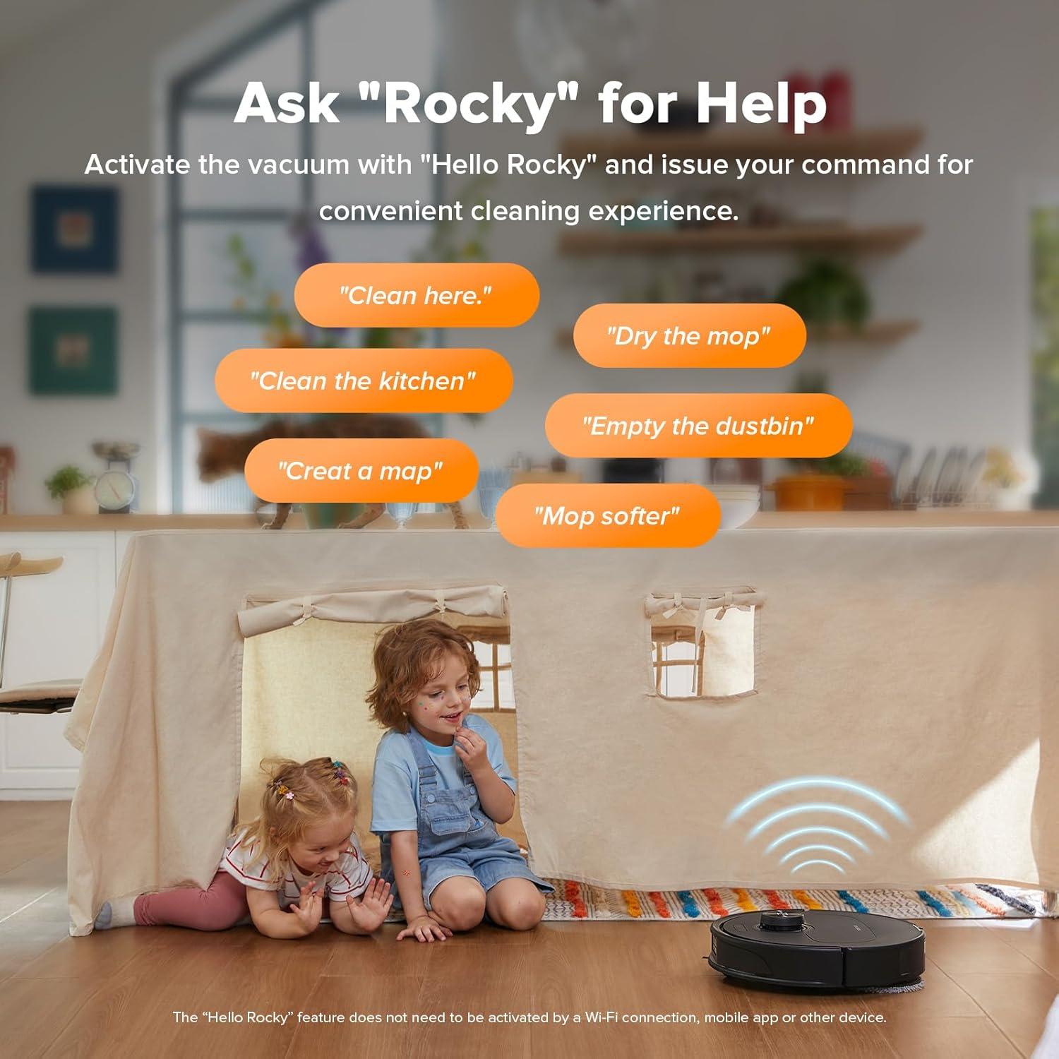 image:imageroborock Qrevo Edge Robot Vacuum and Mop 18500Pa Suction ZeroTangling AdaptiLift Chassis Hot Water Mop Washing amp Dock Self Cleaning RenewedQrevoMasterBlack