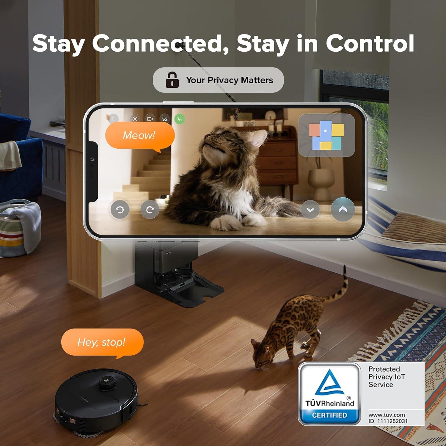 image:imageroborock Qrevo Edge Robot Vacuum and Mop 18500Pa Suction ZeroTangling AdaptiLift Chassis Hot Water Mop Washing amp Dock Self Cleaning RenewedQrevoMasterBlack