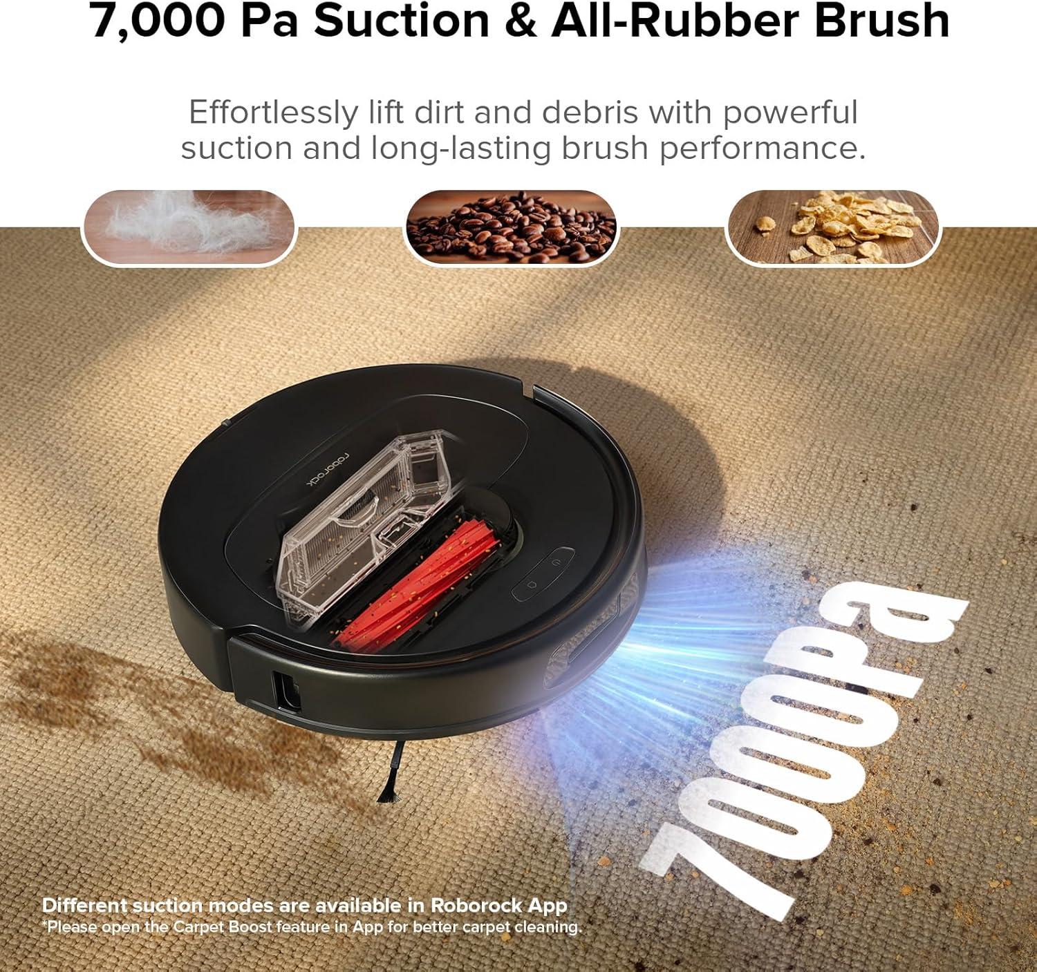 image:imageroborock Qrevo Pro Robot Vacuum and Mop with FlexiArm Design Edge Mopping Dynamic Hot Water Mop Washing and Drying Intelligent Dirt Detection 7000 Pa Suction Ideal for CarpetsBlack02