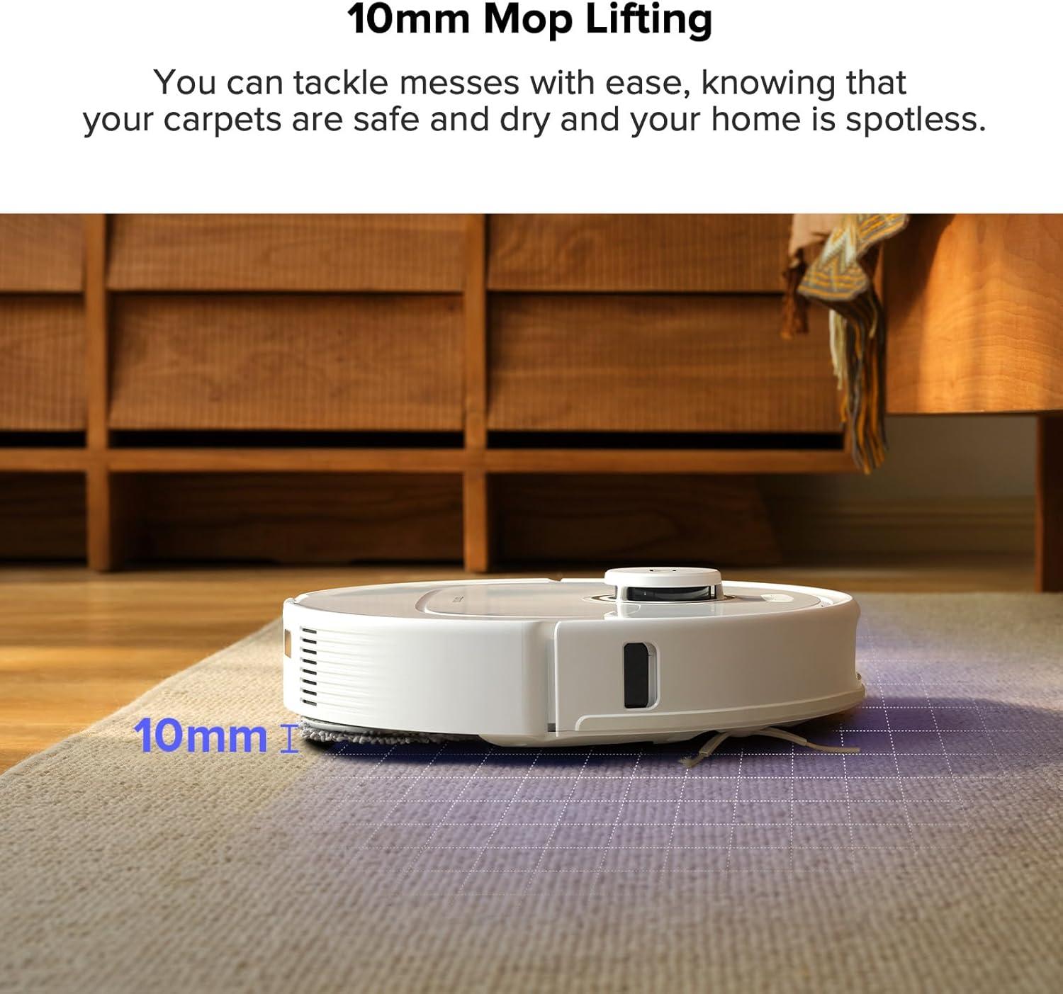 image:imageroborock Qrevo Pro Robot Vacuum and Mop with FlexiArm Design Edge Mopping Dynamic Hot Water Mop Washing and Drying Intelligent Dirt Detection 7000 Pa Suction Ideal for CarpetsWhite02