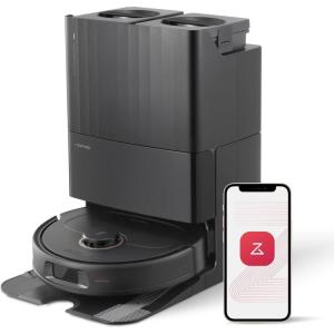 roborock Qrevo Pro Robot Vacuum and Mop with FlexiArm Design Edge Mopping, Dynamic Hot Water Mop Washing and Drying, Intelligent Dirt Detection, 7,000 Pa Suction, Ideal for Carpets(Black02)