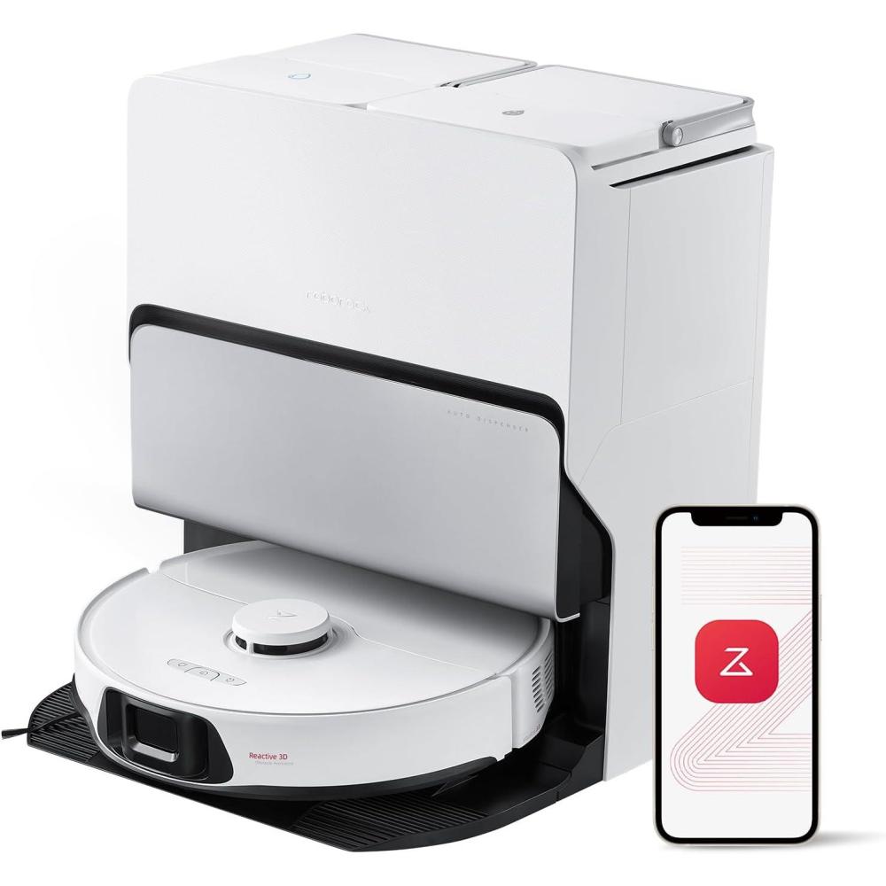 image:imageroborock S8 Max Ultra Robot Vacuum and Mop Auto Mop WashingampDrying Dirt Detection SelfEmptying 8000Pa Suction 20mm Mop Lifting White RenewedWhite