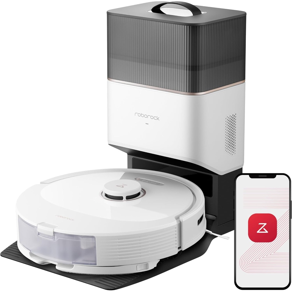 image:imageroborock Q5 Pro Robot Vacuum and Mop SelfEmptying 5500 Pa Max Suction DuoRoller Brush HandsFree Cleaning for up to 7 Weeks Precise Navigation Perfect for Hard Floors Carpets and Pet HairWhite01
