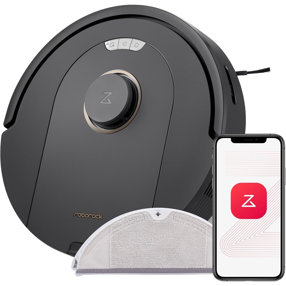 image:imageroborock Q5 Pro Robot Vacuum and Mop SelfEmptying 5500 Pa Max Suction DuoRoller Brush HandsFree Cleaning for up to 7 Weeks Precise Navigation Perfect for Hard Floors Carpets and Pet HairBlack03
