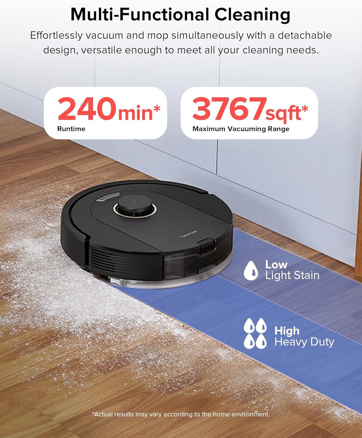 image:imageroborock Q5 Pro Robot Vacuum and Mop SelfEmptying 5500 Pa Max Suction DuoRoller Brush HandsFree Cleaning for up to 7 Weeks Precise Navigation Perfect for Hard Floors Carpets and Pet HairDark Gray