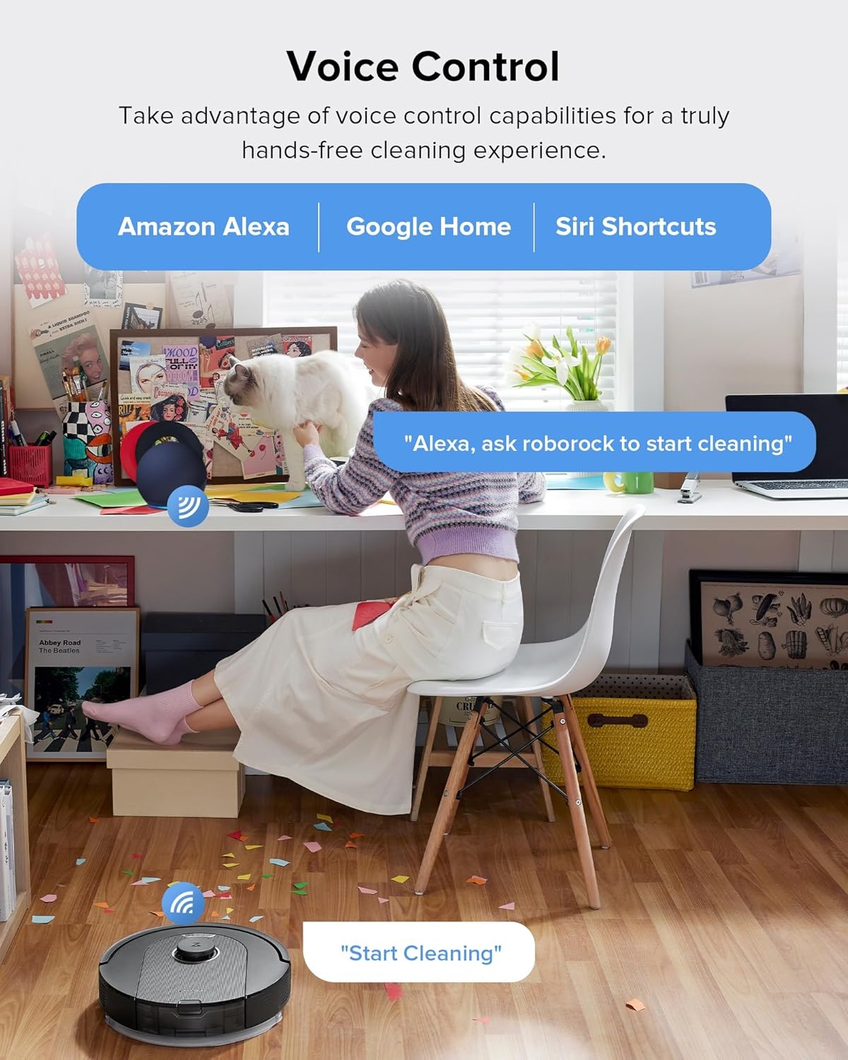 image:imageroborock Q5 Pro Robot Vacuum and Mop SelfEmptying 5500 Pa Max Suction DuoRoller Brush HandsFree Cleaning for up to 7 Weeks Precise Navigation Perfect for Hard Floors Carpets and Pet HairDark Gray