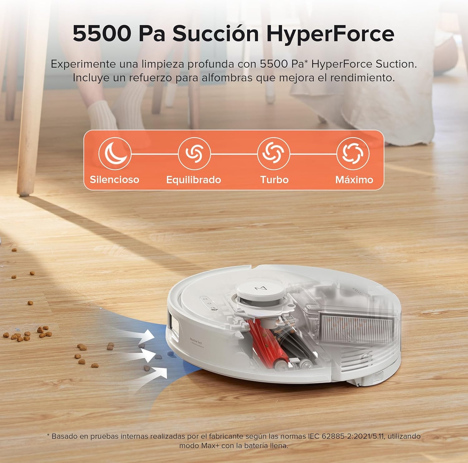 image:imageroborock Q5 Pro Robot Vacuum and Mop SelfEmptying 5500 Pa Max Suction DuoRoller Brush HandsFree Cleaning for up to 7 Weeks Precise Navigation Perfect for Hard Floors Carpets and Pet HairWhite01