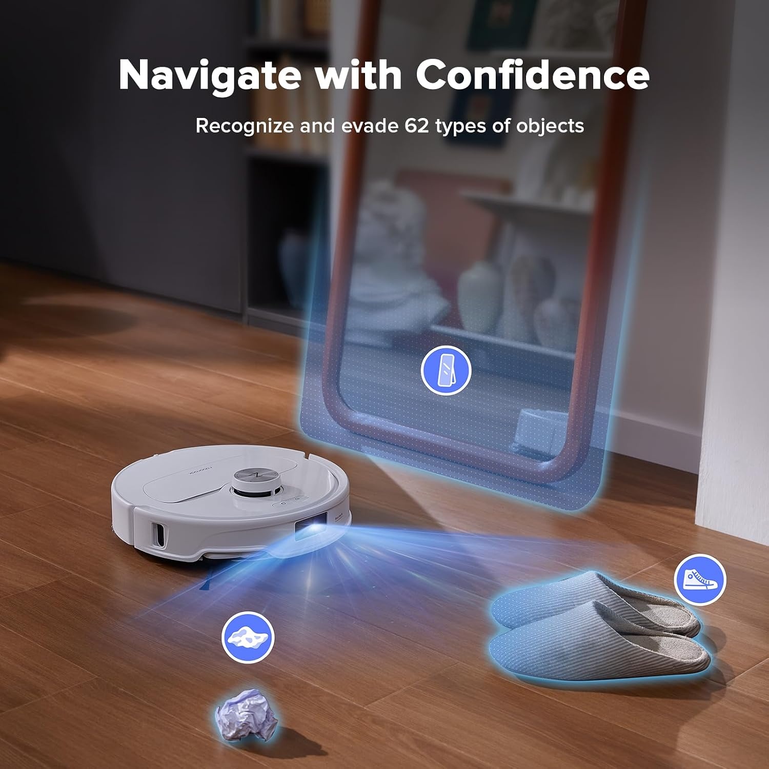 image:imageroborock Qrevo Master Robot Vacuum and Mop Combo 10000Pa Suction FlexiArm Design Side Brush amp Mop Auto Mop Washing amp Drying SelfEmptyingampRefilling White RenewedWhite