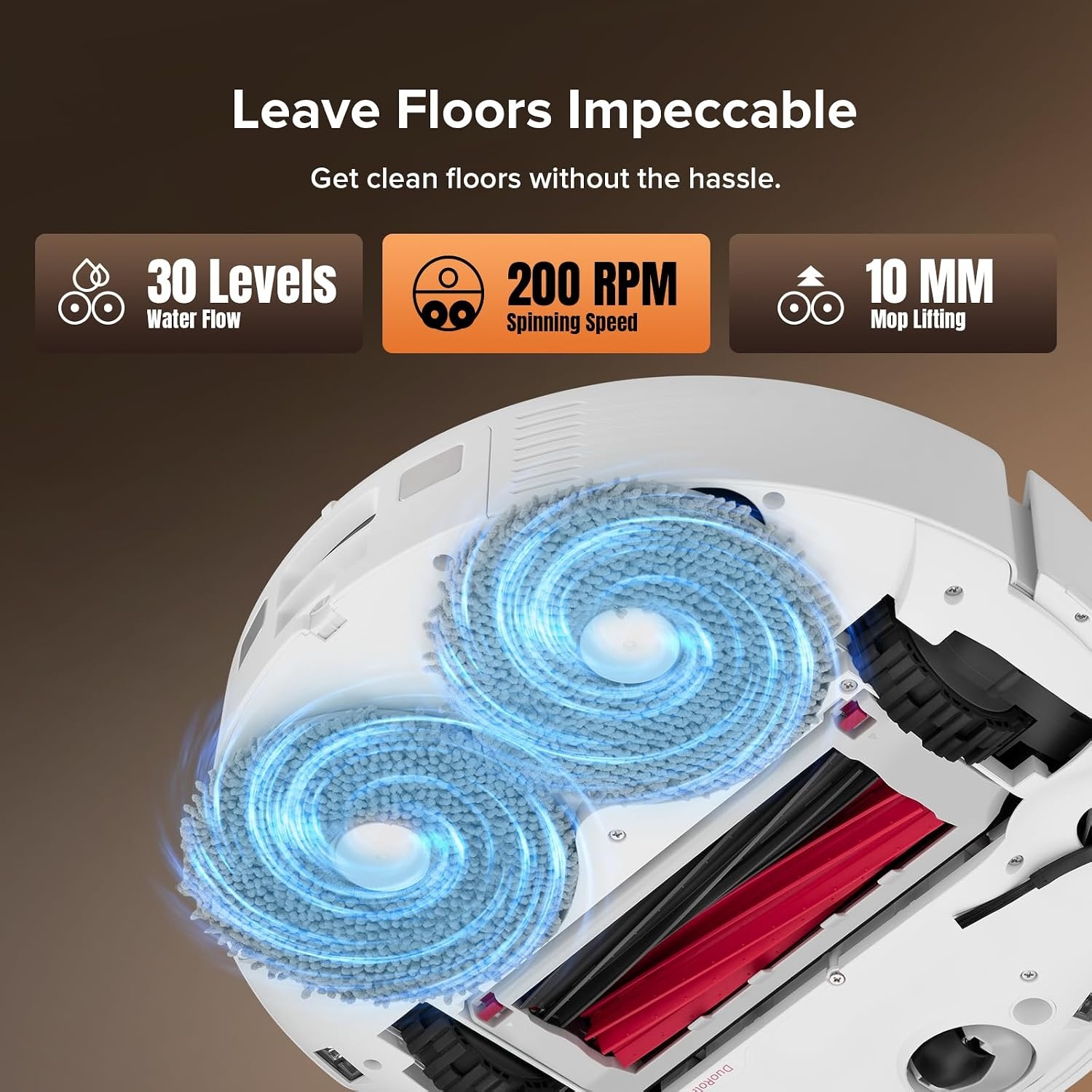 image:imageroborock Qrevo Master Robot Vacuum and Mop Combo 10000Pa Suction FlexiArm Design Side Brush amp Mop Auto Mop Washing amp Drying SelfEmptyingampRefilling White RenewedWhite